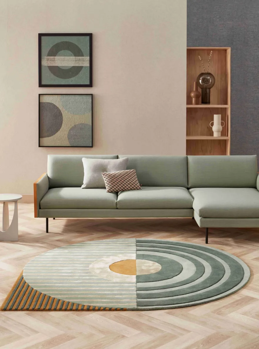 Brinker Carpets Fano Girare Green Vloerkleed