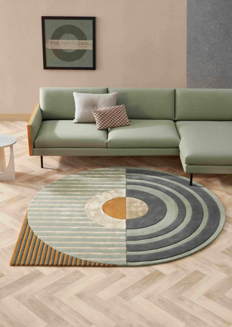 Brinker Carpets Fano Girare Green Vloerkleed