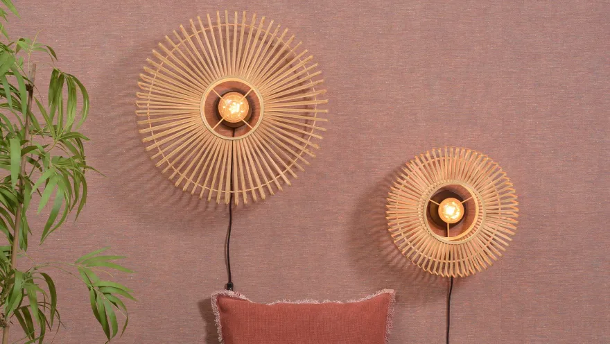 Good&Mojo Bromo Bamboo Wandlamp