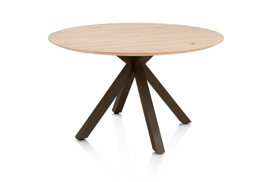 Henders en Hazel Caletta Steelbrown Centrale Kruispoot Eettafel
