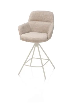 Henders en Hazel Mateo Creme Poten Barstoel