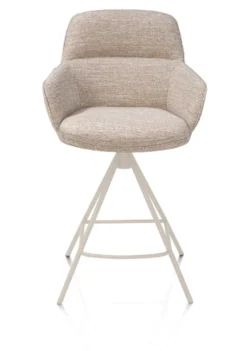 Henders en Hazel Mateo Creme Poten Barstoel