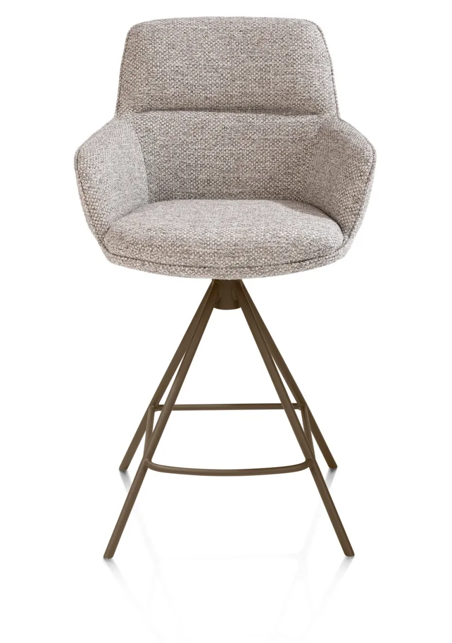 Henders en Hazel Mateo Steelbrown Poten Barstoel