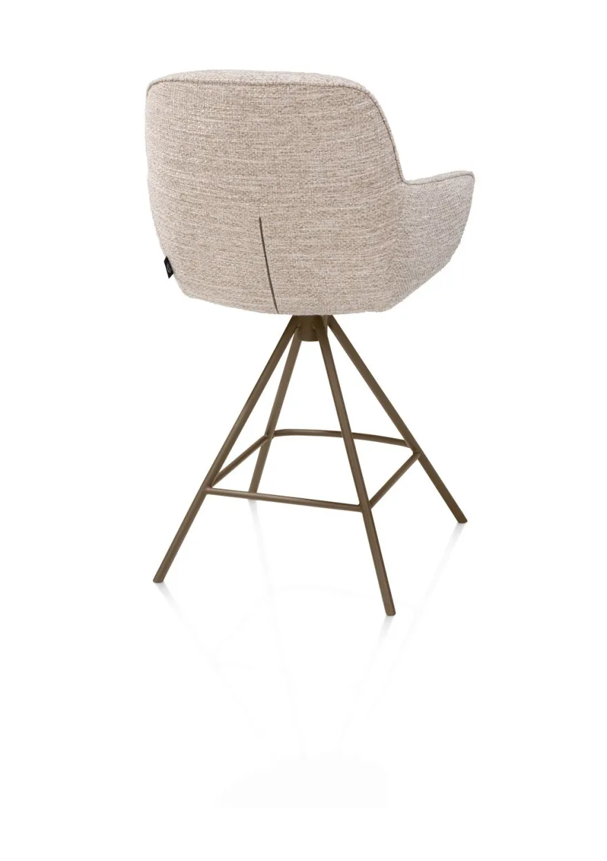 Henders en Hazel Mateo Steelbrown Poten Barstoel