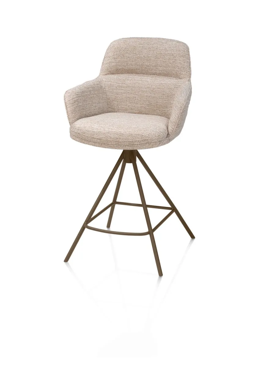Henders en Hazel Mateo Steelbrown Poten Barstoel