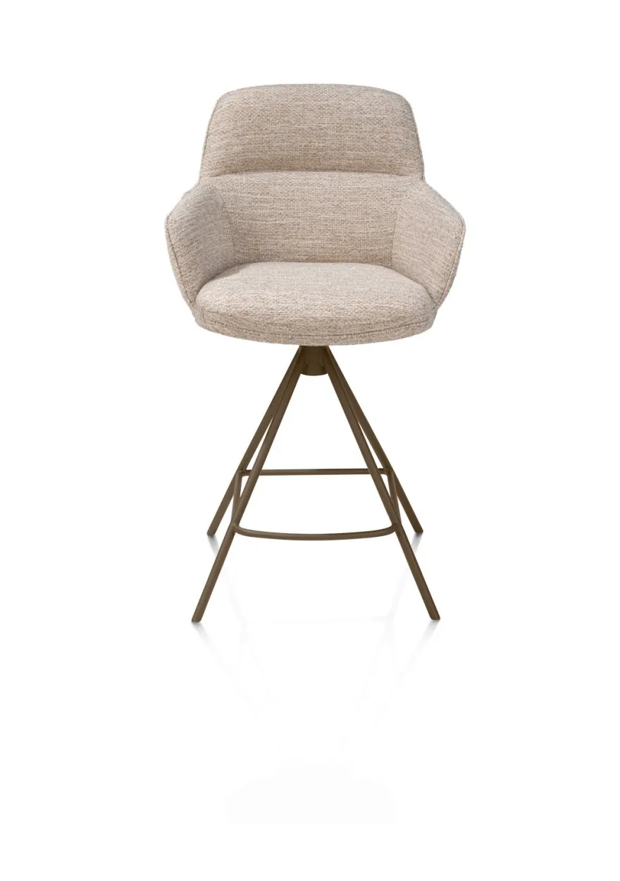 Henders en Hazel Mateo Steelbrown Poten Barstoel