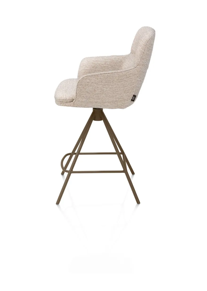 Henders en Hazel Mateo Steelbrown Poten Barstoel
