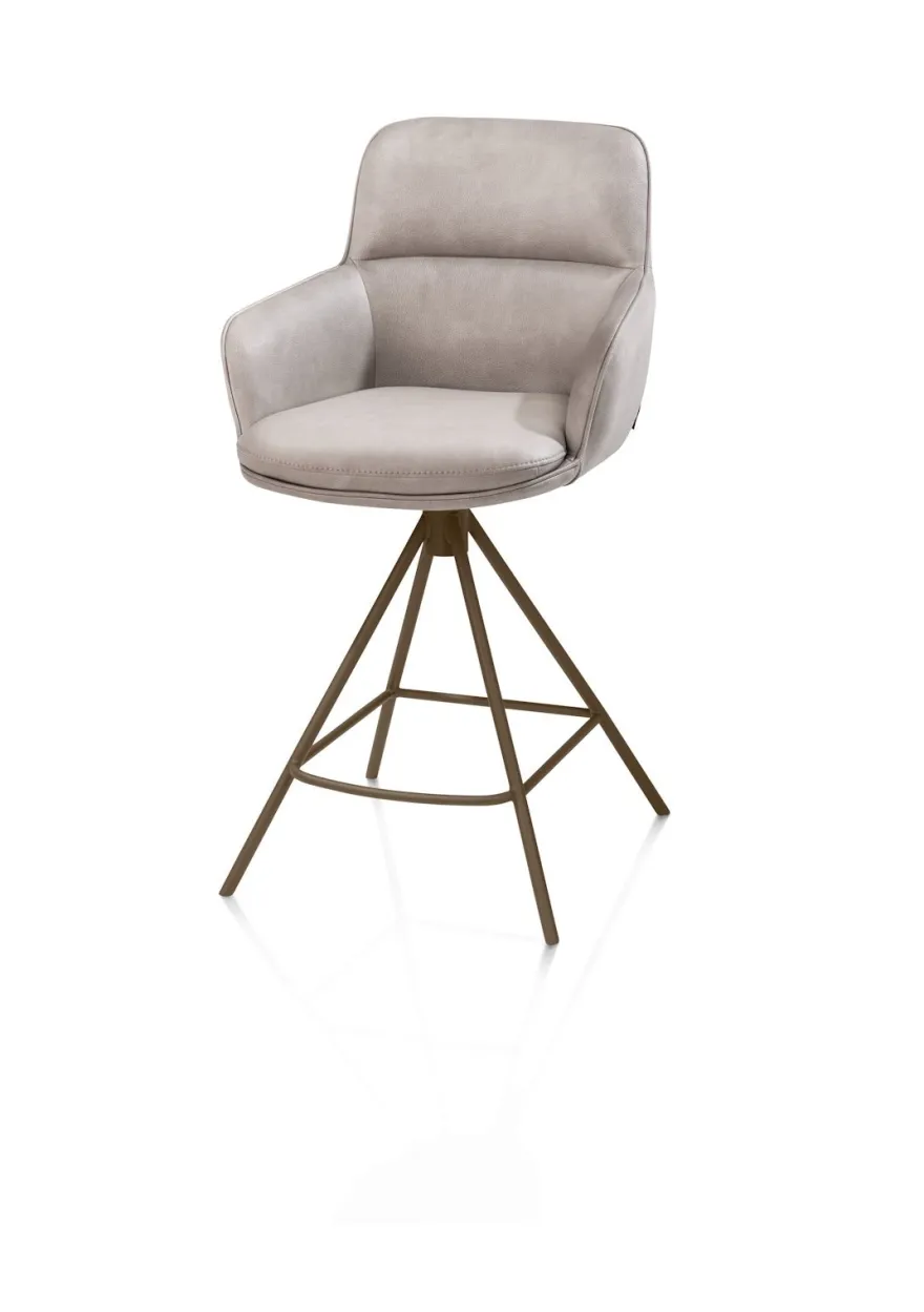 Henders en Hazel Mateo Steelbrown Poten Barstoel
