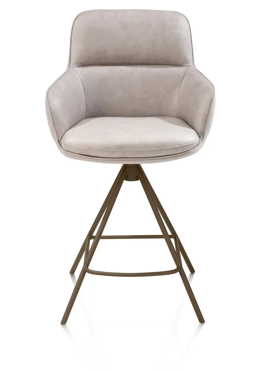 Henders en Hazel Mateo Steelbrown Poten Barstoel