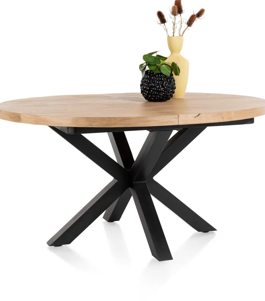 Henders en Hazel Metalox Rond Uitschuiftafel