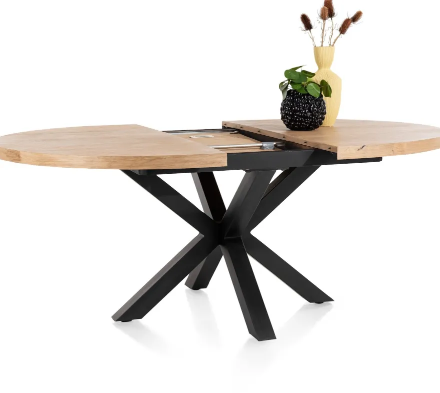 Henders en Hazel Metalox Rond Uitschuiftafel