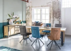 Henders en Hazel Metalox V-Poot Hout Eettafel