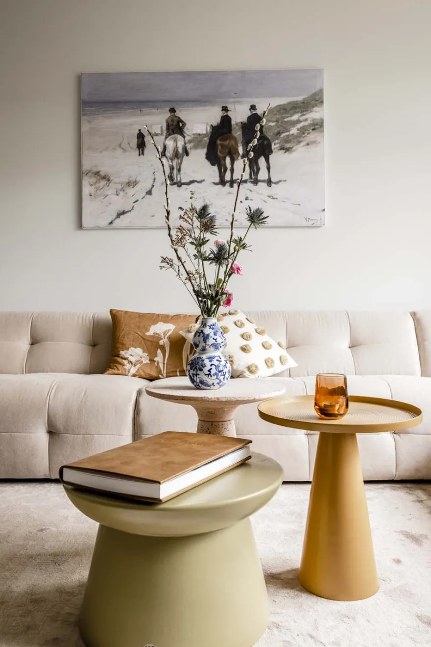 HKLIVING Earthenware XL Bijzettafel