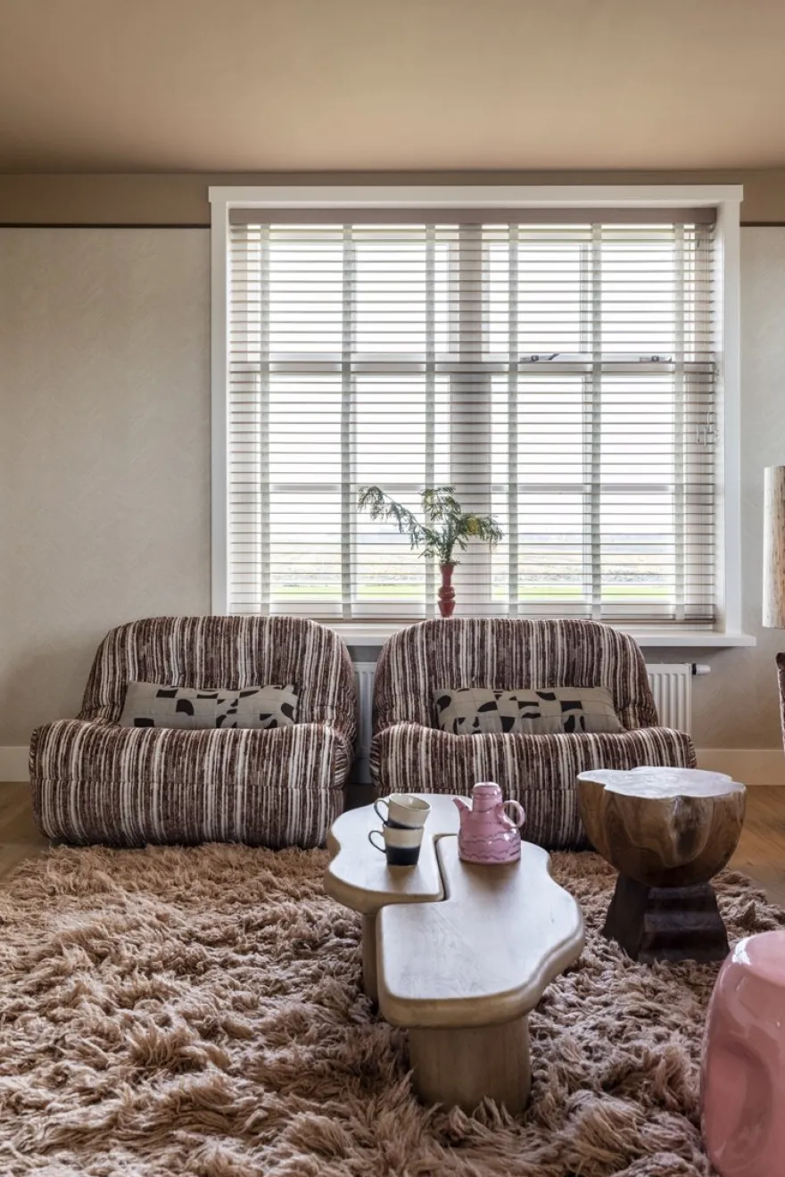 HKLIVING Fluffy Square Vloerkleed
