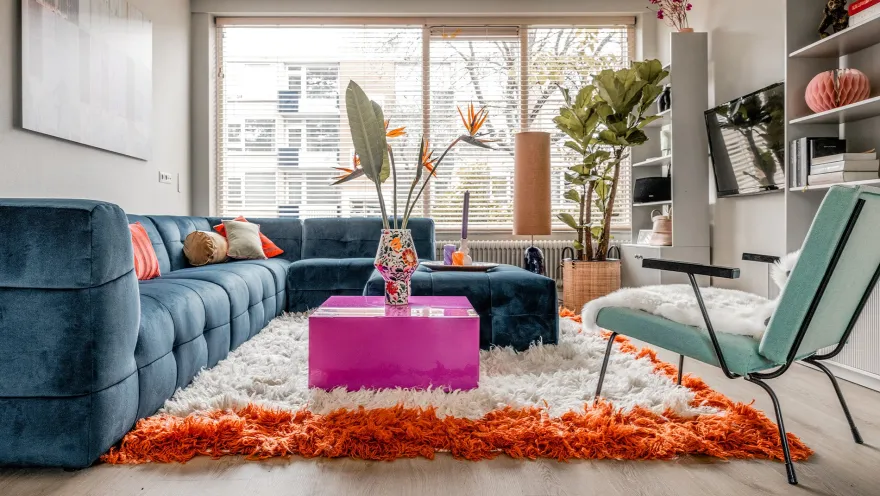 HKLIVING Fluffy Square Vloerkleed