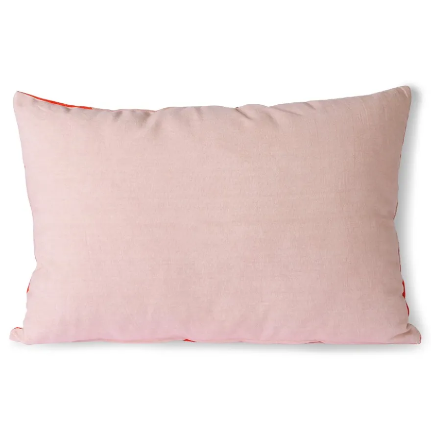 HKLIVING Striped Velvet Koraal Sierkussen