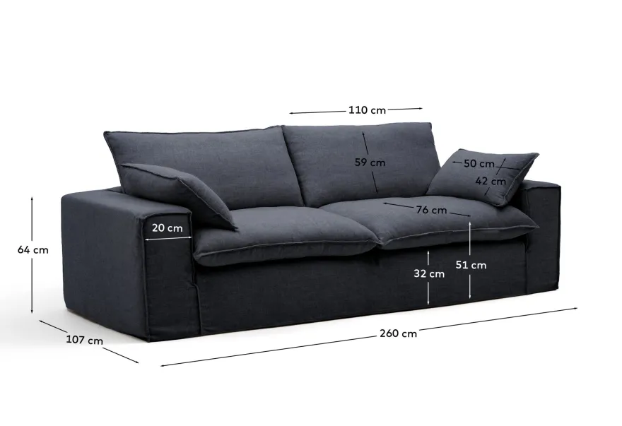 Kave Home Anarela 3-Zitsbank