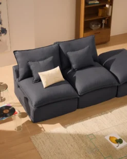 Kave Home Anarela 2-Zitsbank + Hocker