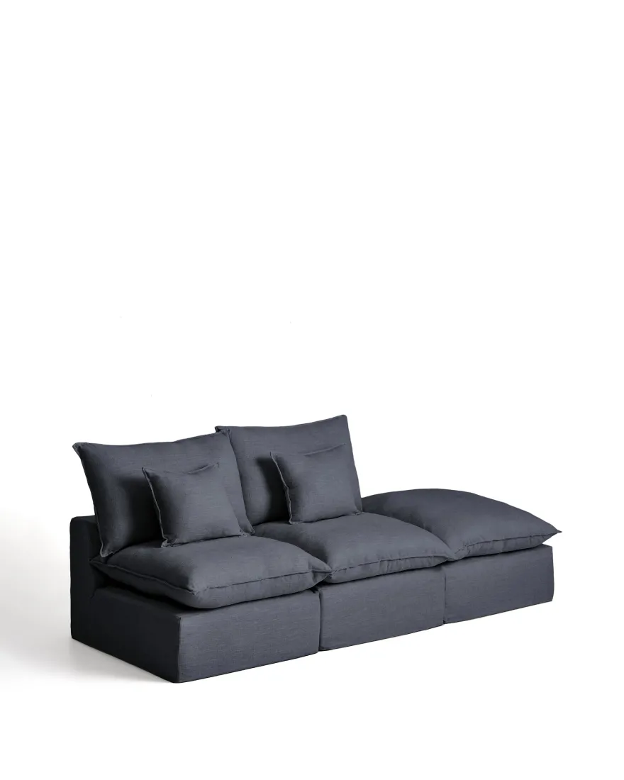 Kave Home Anarela 2-Zitsbank + Hocker