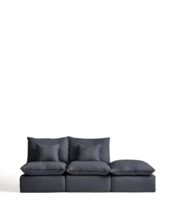 Kave Home Anarela 2-Zitsbank + Hocker