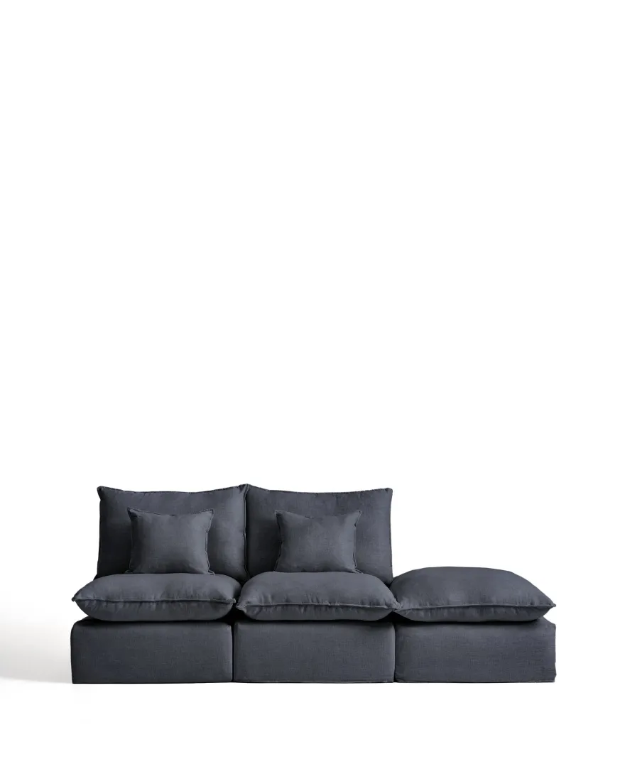 Kave Home Anarela 2-Zitsbank + Hocker