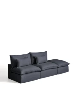Kave Home Anarela 3-Zitsbank + Hocker