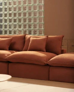 Kave Home Anarela 3-Zitsbank + Hocker