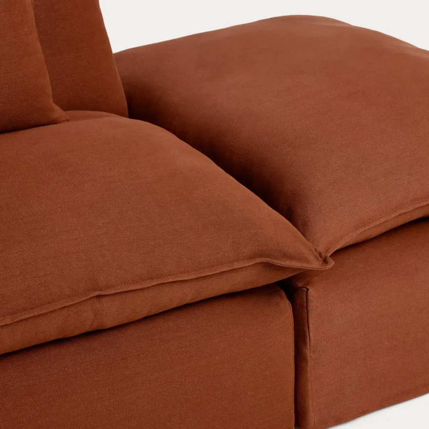 Kave Home Anarela 3-Zitsbank + Hocker