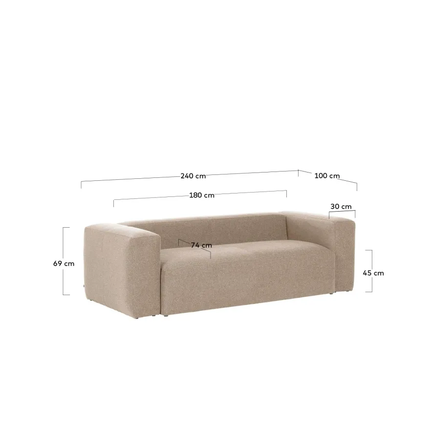 Kave Home Blok 3-Zitsbank