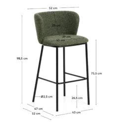 Kave Home Ciselia Hoog Barstoel