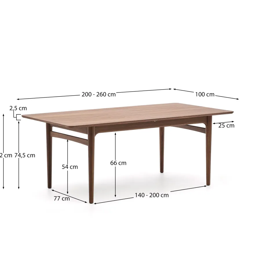 Kave Home Elan Uitschuifbare Eettafel
