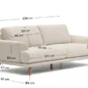 Kave Home Karin 3-Zitsbank