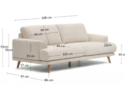 Kave Home Karin 3-Zitsbank