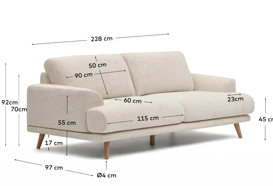 Kave Home Karin 3-Zitsbank