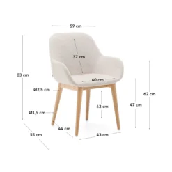 Kave Home Konna Essenhout Eetkamerstoel