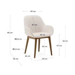 Kave Home Konna Essenhout Eetkamerstoel