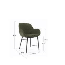 Kave Home Konna Staal Eetkamerstoel
