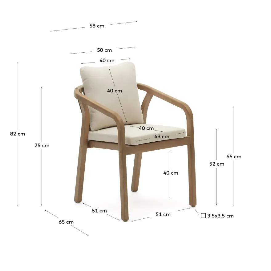 Kave Home Malaret Tuinstoel