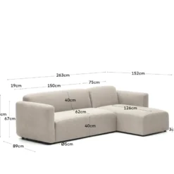 Kave Home Neom Hoekbank