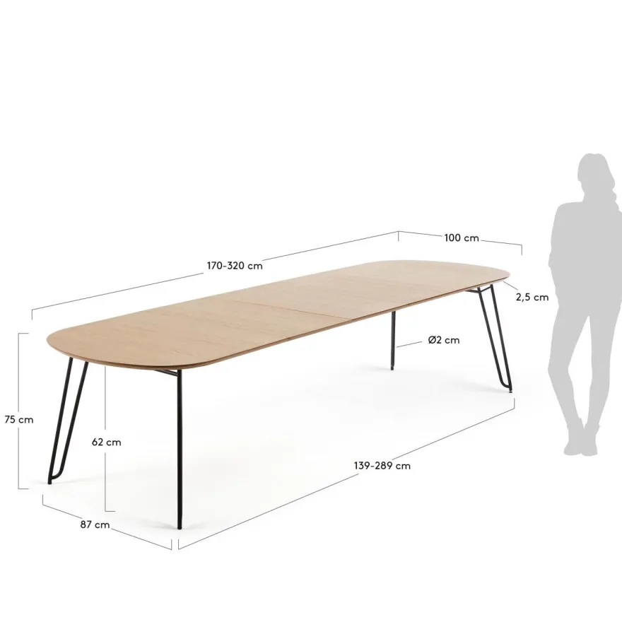 Kave Home Novaks Uitschuifbare Eettafel
