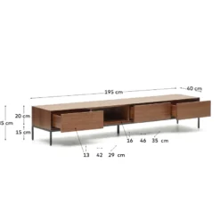 Kave Home Vedrana Walnoot Tv-meubel