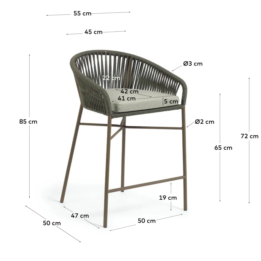 Kave Home Yanet Lage Tuin Barkruk
