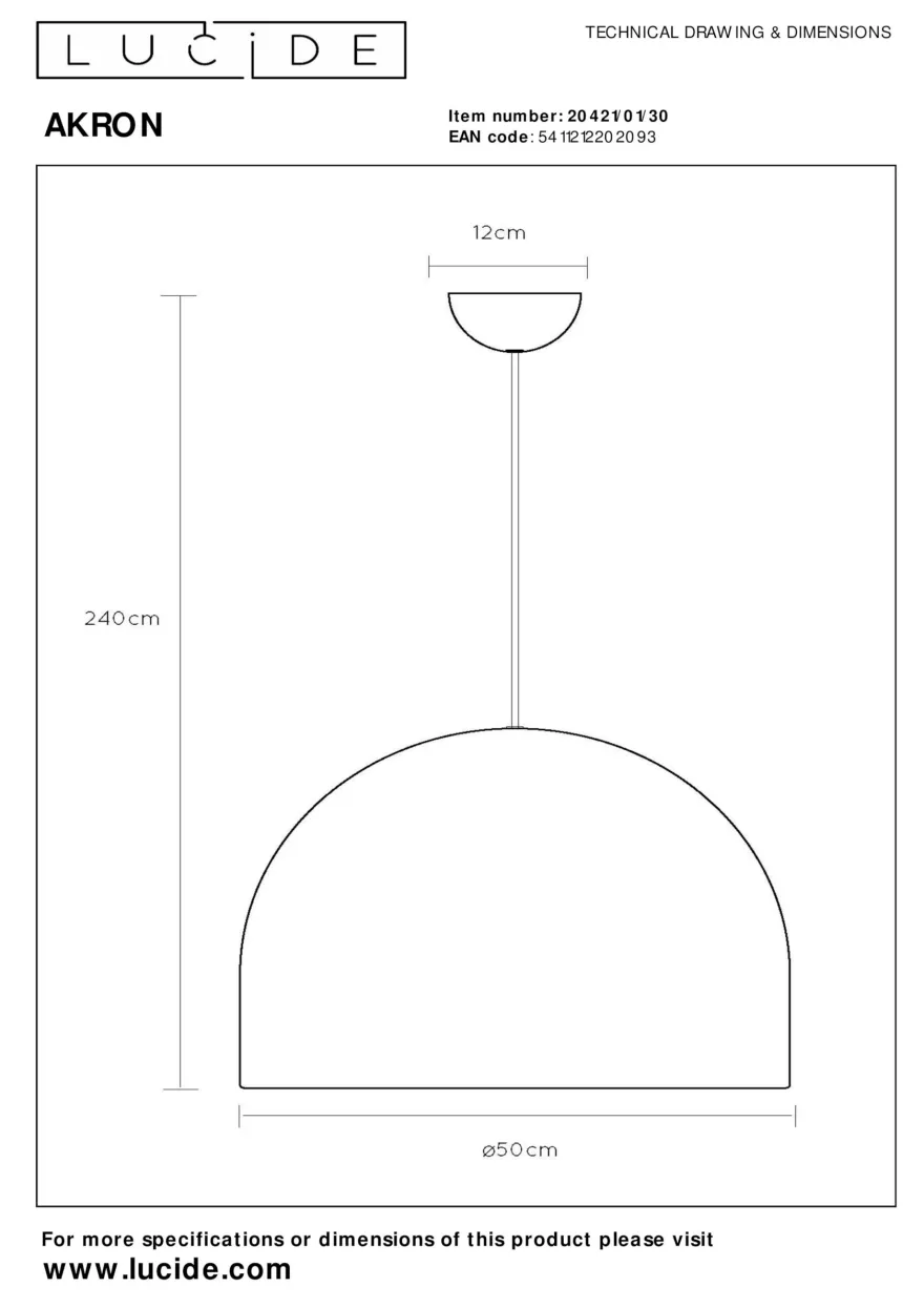 Lucide Akron Hanglamp