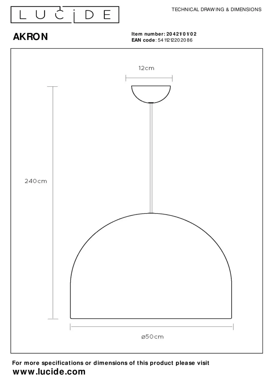 Lucide Akron Hanglamp