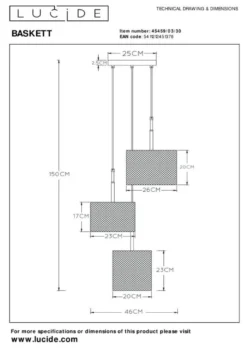 Lucide Baskett Hanglamp