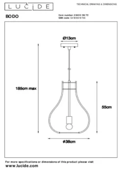 Lucide Bodo Hanglamp