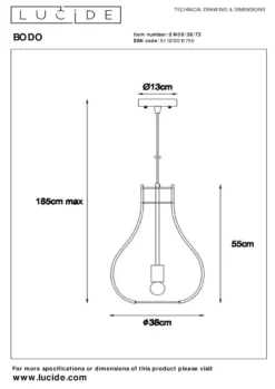 Lucide Bodo Hanglamp