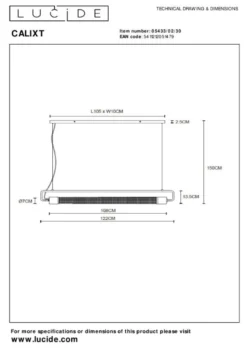 Lucide Calixt Hanglamp