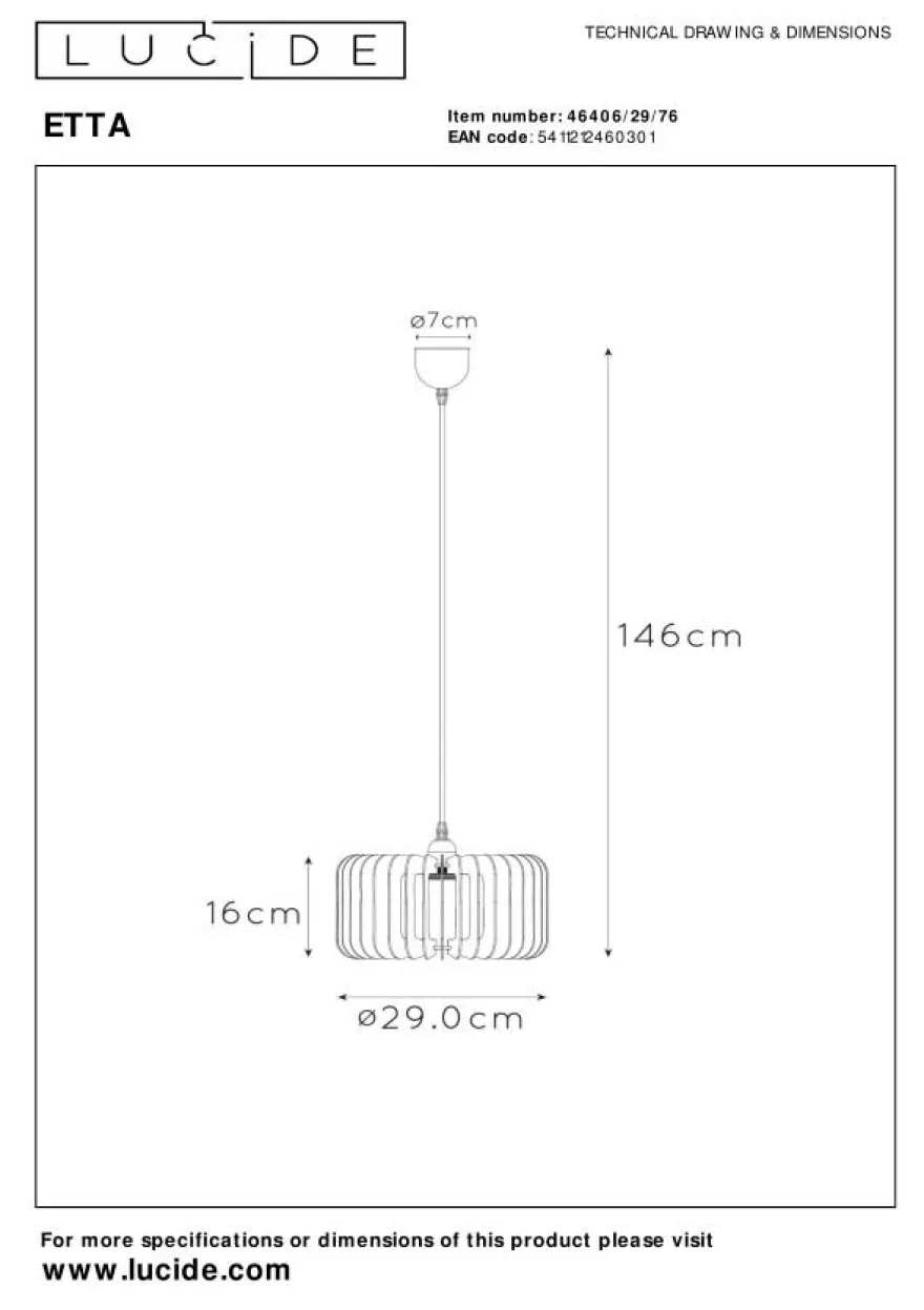 Lucide Etta Hanglamp