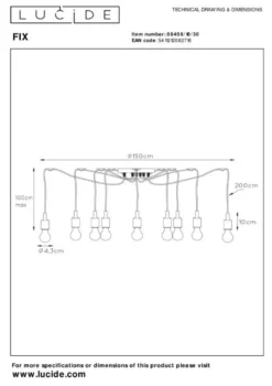 Lucide Fix Hanglamp